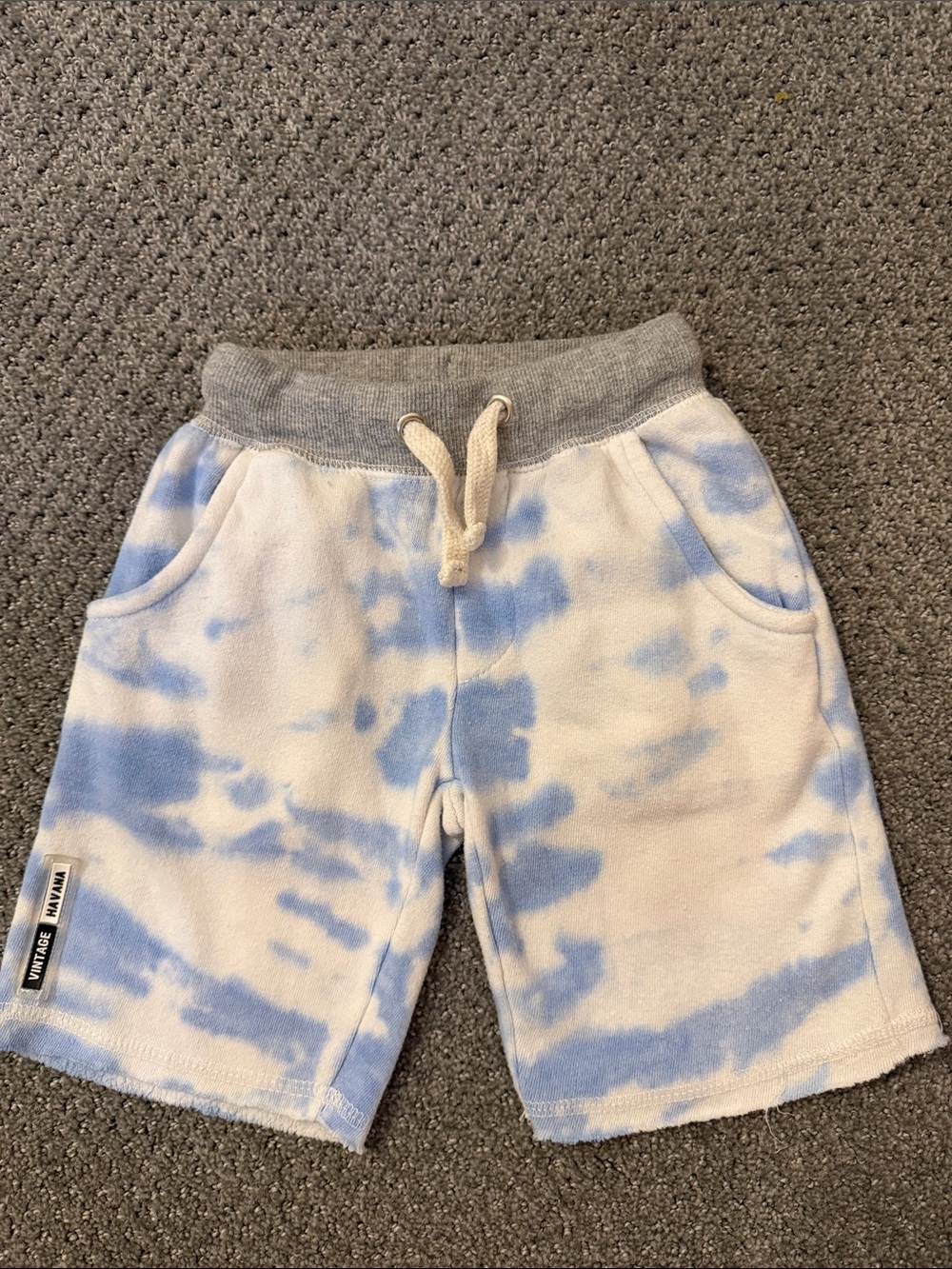 Vintage Havana Kids Blue and White Tie-Dye Pull-On Shorts